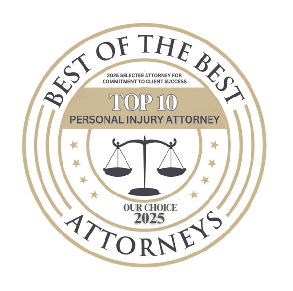 Sello Best of the Best Attorneys Top 10 Abogado de Lesiones Personales 2025