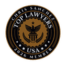 Sello Top Lawyers USA Miembro 2026 otorgado a Chris Sanchez